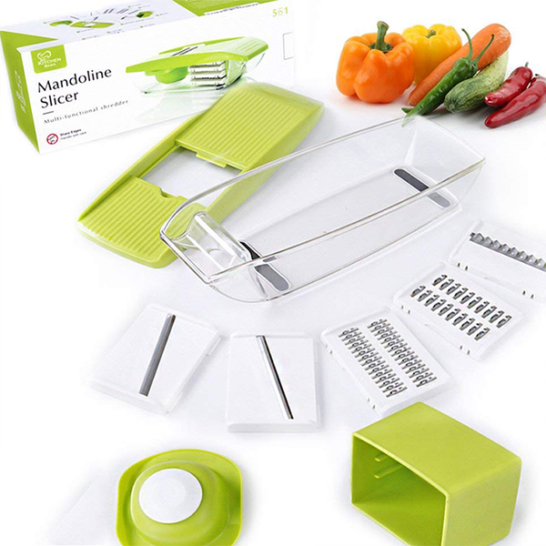 Mandoline Slicer for Kitchen 6 in 1 Vegetable Slicer Multi Blade Removable  Slice
