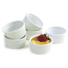 (Set of 6) 4.5 oz. Porcelain Ramekins, White, Bakeware