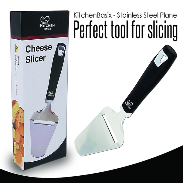 TOPULORS Cheese Slicer Stainless Steel, Cheese Knife Heavy Duty Plane Cheese Cutter, Shaver, Server for Semi-Soft, Semi-Hard Cheese