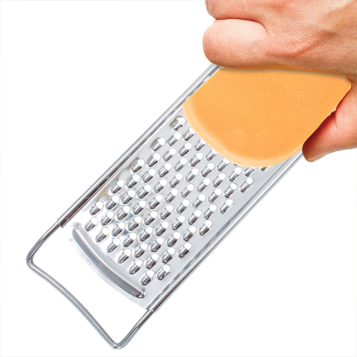 Stainless Steel Ergonomic Cheese Grater with Black Santoprene Handle - 10  1/4 L
