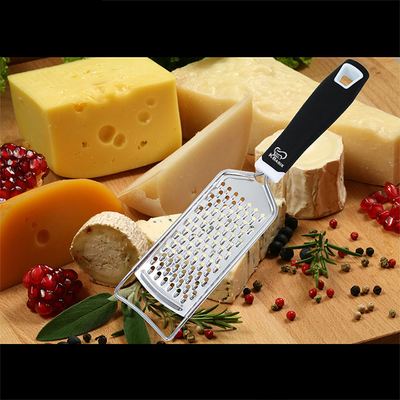 Cheese Grater & Shredder - Stainless Steel with Ergonomic Silicone Han -  Kbasix