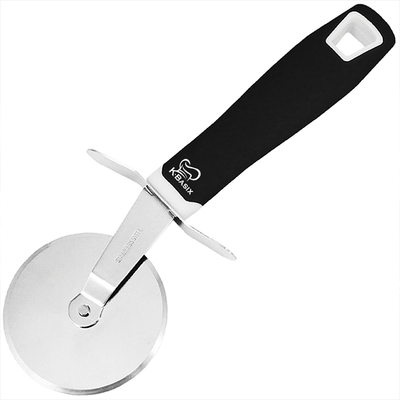 Pizza Cutter Wheel - Industrial Pizza Slicer - Black Ergonomic Smart-Grip Handle