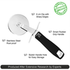 Pizza Cutter Wheel - Industrial Pizza Slicer - Black Ergonomic Smart-Grip Handle
