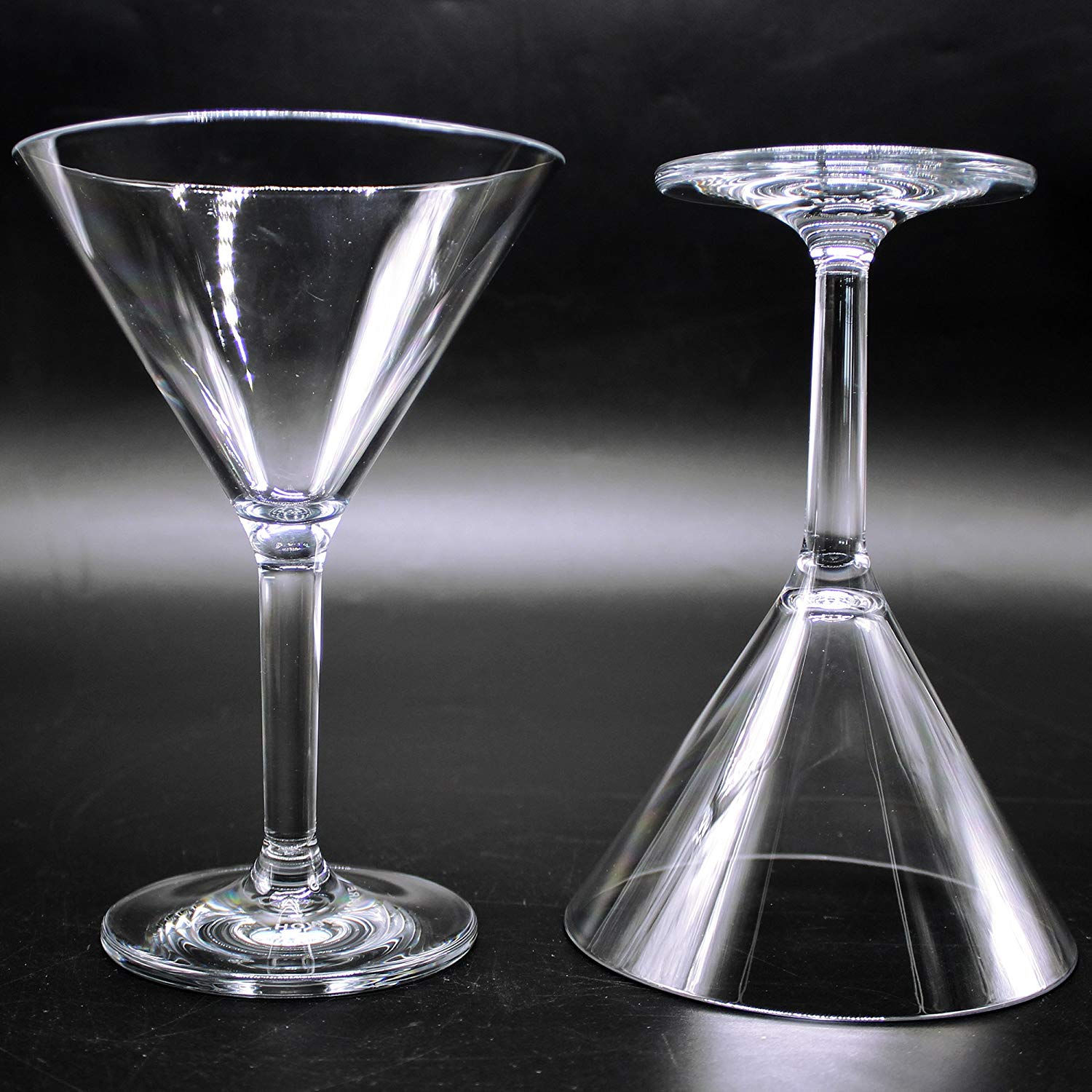 Heavy Base Martini Glasses, Set of 2